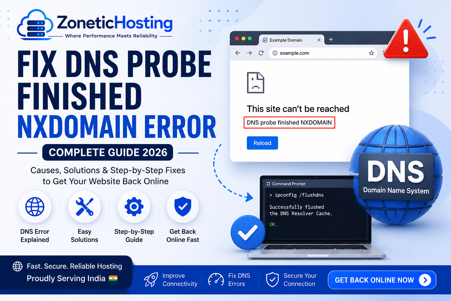 How to Fix DNS_PROBE_FINISHED_NXDOMAIN Error