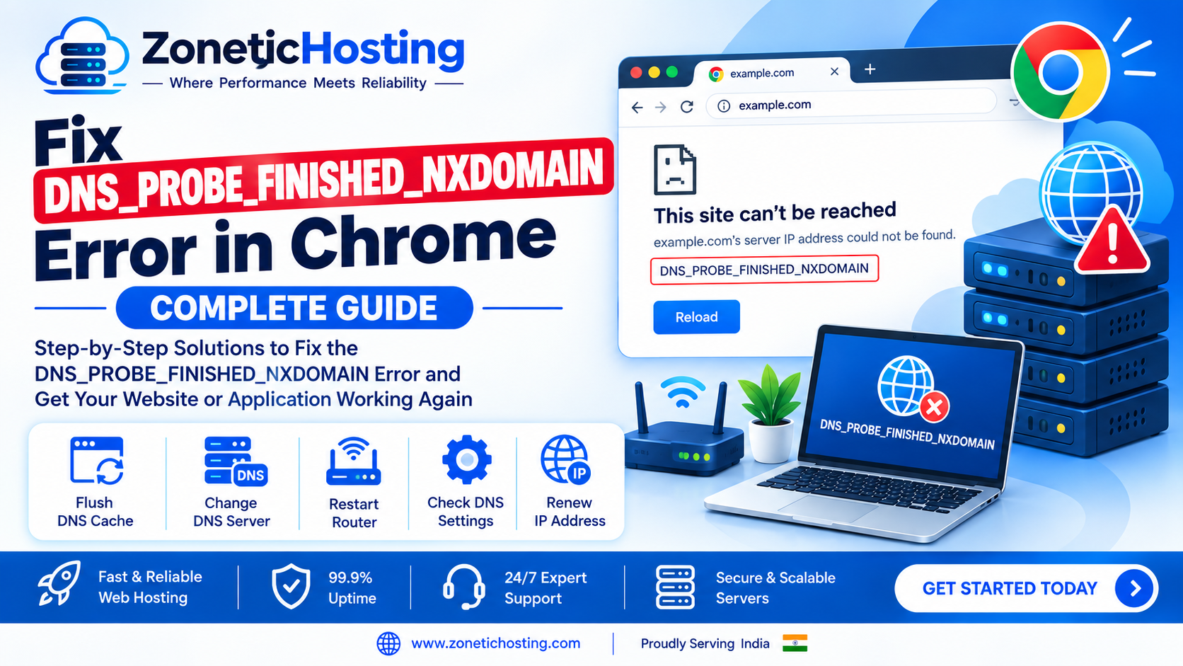 How to Fix DNS_PROBE_FINISHED_NXDOMAIN Error in Chrome
