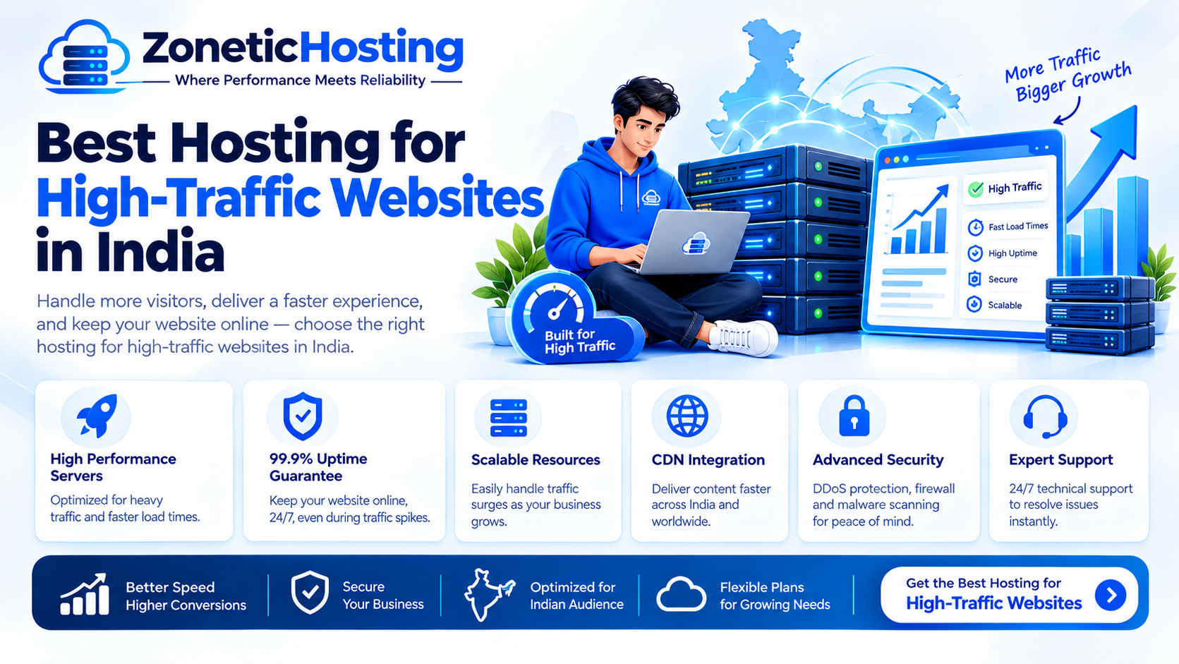 Best Hosting for High-Traffic Websites in India