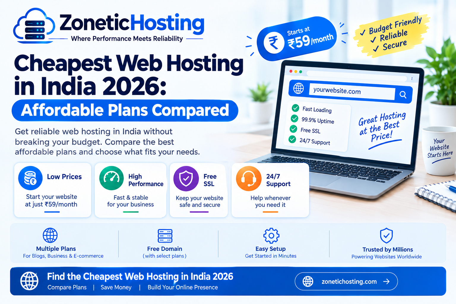 Cheapest Web Hosting in India 2026: Affordable Plans Compared