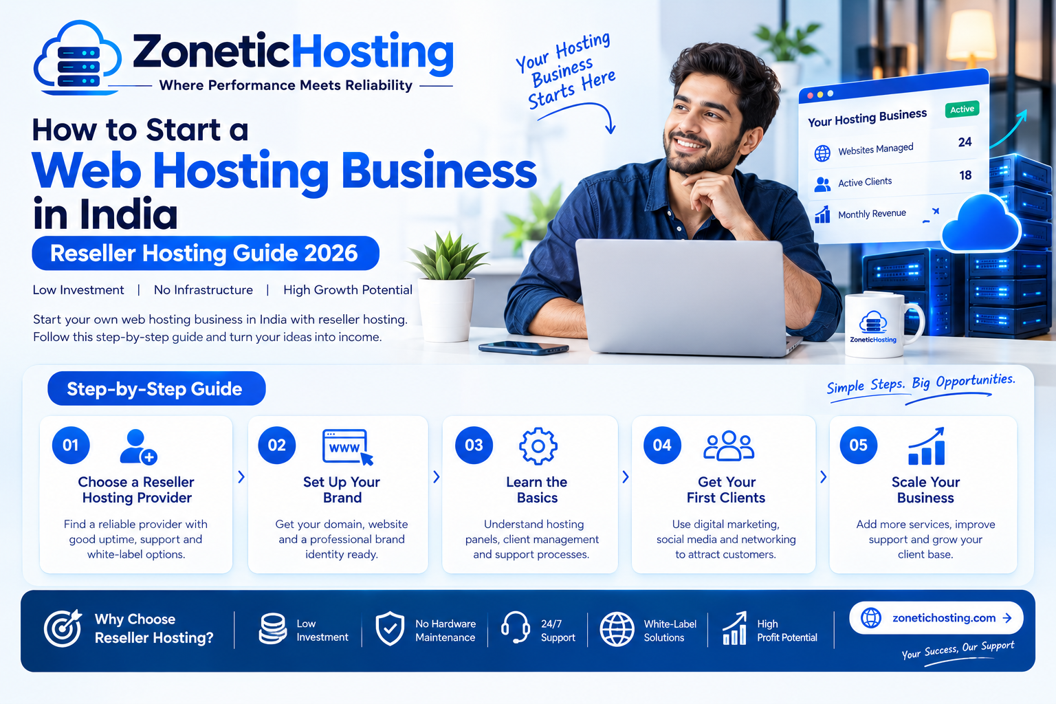 How to Start a Web Hosting Business in India (Reseller Hosting Guide 2026)